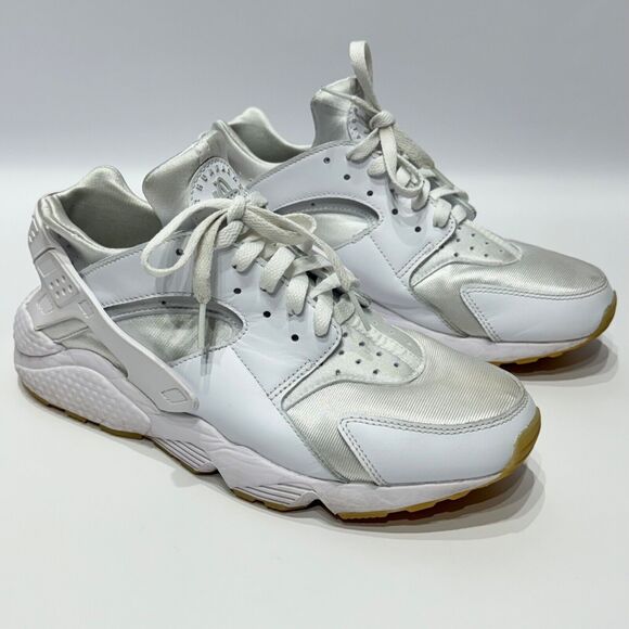 Nike Other - Nike Air Huarache Sneakers Shoes Triple White Gum Soles DR9883-100 Men’s Size 10